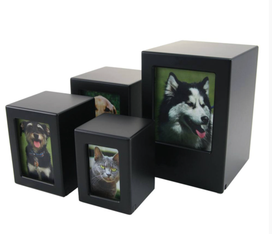 MDF Photo Box Urns in Black